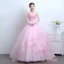 Snygga / Fina 2017 Rodnande Rosa Bröllopsklänningar Spets Appliqués Halterneck Korsett Strappy Prinsessa Bröllop Balklänningar