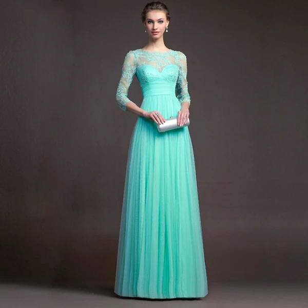Sexy Rouge Longue Robes longues 2018 Princesse 3/4 Manches Fermeture éclair U-Cou En Dentelle Percé Chiffon Tomber Vêtement de rue Vêtements Femme