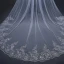 Affordable White Royal Train Wedding Tulle Lace Appliques Wedding Veils 2018