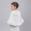 White Winter Faux Fur Striped Prom Evening Party Wedding Shawls 2017