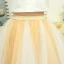 2 Piece Gold Prom Dresses 2017 A-Line / Princess U-Neck Tulle Sleeveless Embroidered Evening Party Formal Dresses