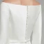 Classic Elegant White Wedding Dresses 2020 Trumpet / Mermaid Off-The-Shoulder Long Sleeve Satin Covered Button Sweep Train Wedding