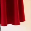 Chic / Beautiful Red Plus Size Evening Dresses  2020 A-Line / Princess V-Neck 1/2 Sleeves Buttons Handmade  Solid Color Evening Party Outdoor / Garden Summer Tea-length Formal Dresses