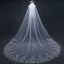 Affordable White Royal Train Wedding Tulle Lace Appliques Wedding Veils 2018