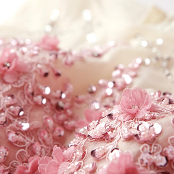 Chic / Beautiful Candy Pink Graduation Dresses 2018 A-Line / Princess U-Neck Tulle Appliques Beading Feather Sequins Homecoming Cocktail Party Formal Dresses