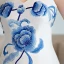 Chinese style Royal Blue Chapel Train Evening Dresses  2018 Trumpet / Mermaid Charmeuse Appliques Printing Strapless Evening Party Formal Dresses