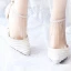 Schöne Weiß 2018 Hochzeit 9 cm Spitzschuh Ball Perlenstickerei Kristall Strass Hochhackige Stilettos Brautschuhe