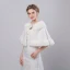 White Winter Faux Fur Striped Prom Evening Party Wedding Shawls 2017