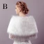 White Winter Lace-up Faux Fur Wedding Prom Shawls 2017