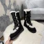 Klassieke Twee kleuren Zwarte Snowboots 2020 Suede X-Strap Winter Wollen Leer Mid Kalf Toevallig Tuin / Outdoor Ronde Neus Dames Laarzen