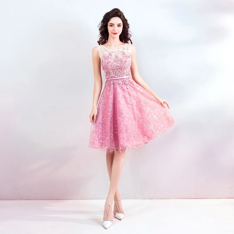 sachin and babi light blue dress Chic Beautiful Candy Pink Graduation Dresses 2018 A Line Princess U Neck  Tulle Appliques Beading Feather Sequins Homecoming Cocktail Party Formal  Dresses