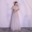 Sparkly White Floor-Length / Long Evening Dresses  2018 A-Line / Princess Tulle Backless Beading Pearl Strapless Evening Party Formal Dresses