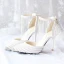 Schöne Weiß 2018 Hochzeit 9 cm Spitzschuh Ball Perlenstickerei Kristall Strass Hochhackige Stilettos Brautschuhe
