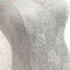 Luxury / Gorgeous Silver Short Trumpet / Mermaid Mother Of The Bride Dresses 2019 Lace U-Neck Appliques Backless Beading Sequins Handmade  Church Wedding Party Dresses