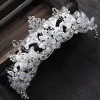 Amazing / Unique Silver Bridal Jewelry 2017 Metal Beading Crystal Rhinestone Wedding Prom Accessories