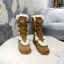 Klassieke Twee kleuren Zwarte Snowboots 2020 Suede X-Strap Winter Wollen Leer Mid Kalf Toevallig Tuin / Outdoor Ronde Neus Dames Laarzen