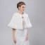 White Winter Faux Fur Striped Prom Evening Party Wedding Shawls 2017
