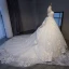 Luxe Blanche Cathedral Train Mariage 2018 Bretelles croisées Lacer Tulle Dos Nu Perlage Brodé Robe Boule Robe De Mariée