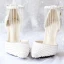 Schöne Weiß 2018 Hochzeit 9 cm Spitzschuh Ball Perlenstickerei Kristall Strass Hochhackige Stilettos Brautschuhe