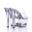 Unique 2017 Weiß Freizeit PU Herbst Hochhackige Stilettos 15 cm / 6 inch Peeptoes Pumps