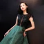 Luxury / Gorgeous Green Evening Dresses  2018 A-Line / Princess Lace Backless Pierced Floor-Length / Long Evening Party Formal Dresses