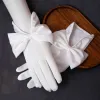 Modest / Simple White Bridal Gloves 2020 Satin Prom Wedding Accessories