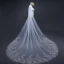 Affordable White Royal Train Wedding Tulle Lace Appliques Wedding Veils 2018