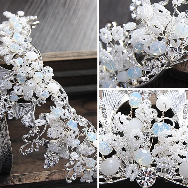 Amazing / Unique Silver Bridal Jewelry 2017 Metal Beading Crystal Rhinestone Wedding Prom Accessories