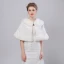 White Winter Faux Fur Striped Prom Evening Party Wedding Shawls 2017