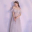 Sparkly White Floor-Length / Long Evening Dresses  2018 A-Line / Princess Tulle Backless Beading Pearl Strapless Evening Party Formal Dresses