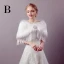 White Winter Lace-up Faux Fur Wedding Prom Shawls 2017