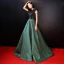 Luxury / Gorgeous Green Evening Dresses  2018 A-Line / Princess Lace Backless Pierced Floor-Length / Long Evening Party Formal Dresses