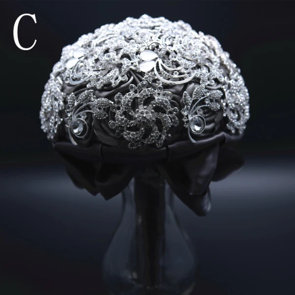 Mote Rød Metall Bryllup Blomst 2019 Beading Krystall Rhinestone Brudebukett