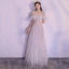 Sparkly White Floor-Length / Long Evening Dresses  2018 A-Line / Princess Tulle Backless Beading Pearl Strapless Evening Party Formal Dresses
