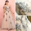 Luxury / Gorgeous Grey Plus Size Evening Dresses  2018 A-Line / Princess U-Neck Tulle Lace-up Ankle Strap Appliques Backless Evening Party Prom Dresses
