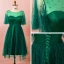 Classic Elegant Dark Green Plus Size Graduation Dresses 2018 U-Neck Tulle A-Line / Princess Backless Beading Homecoming Formal Dresses