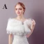 White Winter Lace-up Faux Fur Wedding Prom Shawls 2017