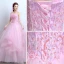 Snygga / Fina 2017 Rodnande Rosa Bröllopsklänningar Spets Appliqués Halterneck Korsett Strappy Prinsessa Bröllop Balklänningar