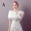 White Winter Lace-up Faux Fur Wedding Prom Shawls 2017
