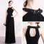 Amazing / Unique Black Evening Dresses  2018 Floor-Length / Long Chiffon Halter Beading Appliques Rhinestone Red Carpet Dating Trumpet / Mermaid Formal Dresses