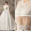 Unique Weiß Übergröße Ballkleid Brautkleider / Hochzeitskleider 2019 Tülle Spitze U-Ausschnitt Applikationen Rückenfreies Handgefertigt Kapelle-Schleppe Hochzeit