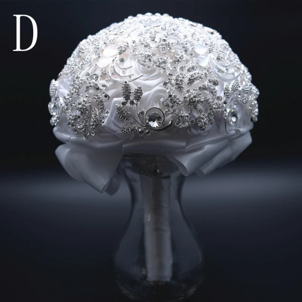 Mote Rød Metall Bryllup Blomst 2019 Beading Krystall Rhinestone Brudebukett