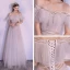 Sparkly White Floor-Length / Long Evening Dresses  2018 A-Line / Princess Tulle Backless Beading Pearl Strapless Evening Party Formal Dresses