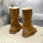 Klassieke Twee kleuren Zwarte Snowboots 2020 Suede X-Strap Winter Wollen Leer Mid Kalf Toevallig Tuin / Outdoor Ronde Neus Dames Laarzen