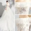 Luxe Blanche Cathedral Train Mariage 2018 Tulle Lacer Bustier Perlage Appliques Dos Nu Robe Boule Robe De Mariée