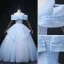 Chic / Beautiful Sky Blue Beading Pearl Sequins Prom Dresses 2022 Ball Gown Scoop Neck Short Sleeve Backless Floor-Length / Long Formal Dresses