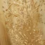 Elegant Gold Prom Dresses 2020 Ball Gown Off-The-Shoulder Short Sleeve Appliques Lace Glitter Tulle Floor-Length / Long Ruffle Backless Formal Dresses