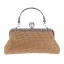 Chic / Beautiful Gold Glitter Rhinestone Metal Clutch Bags 2018