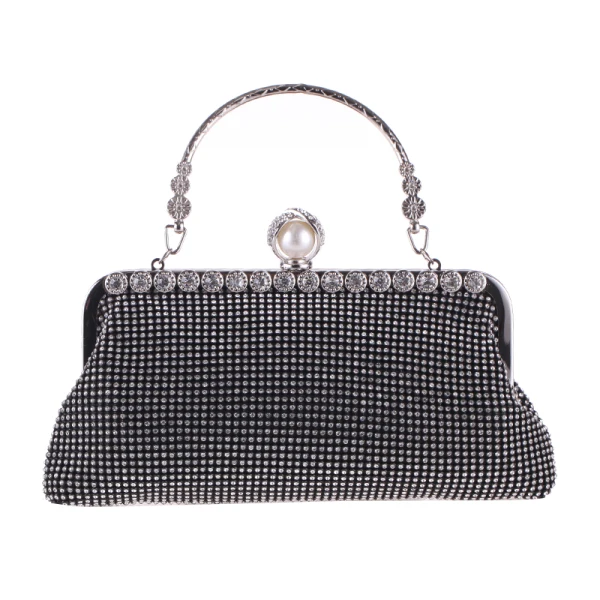Chic / Beautiful Gold Glitter Rhinestone Metal Clutch Bags 2018