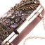 Vintage / Retro Brown Suede Beading Rhinestone Metal Clutch Bags 2018